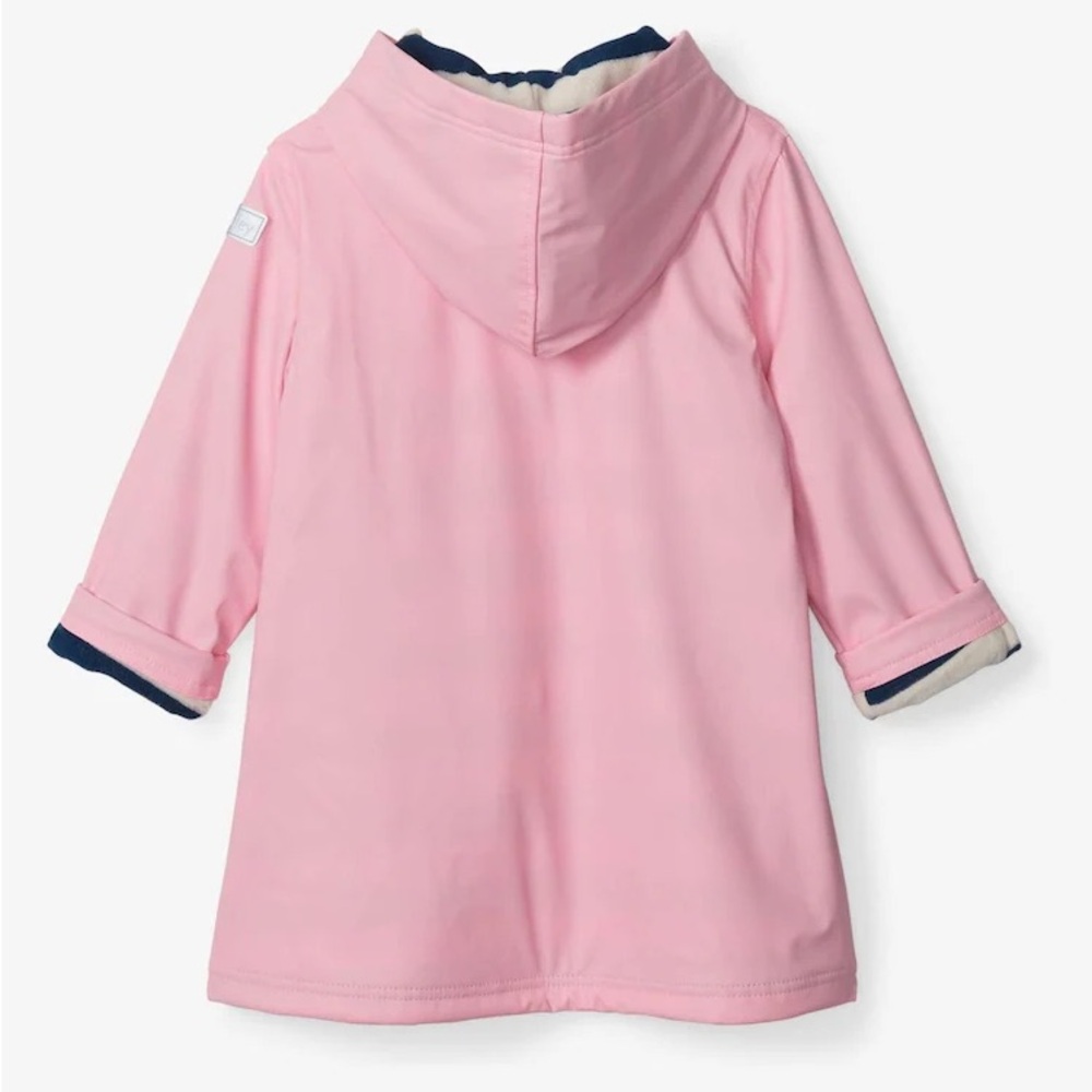 Hatley Pink Waterproof Splash Jacket Girls Size 2 Raincoat Hooded - Picture 2 of 6